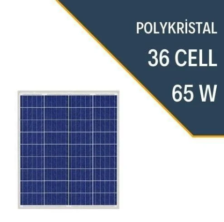 LEXRON 65W POLYKRİSTAL GÜNEŞ PANELİ