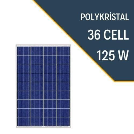 LEXRON 125W POLYKRİSTAL GÜNEŞ PANELİ