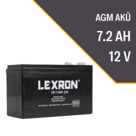 LEXRON 7.2AH-12V KURU TİP AKÜ