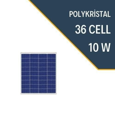 LEXRON 10W POLYKRİSTAL GÜNEŞ PANELİ