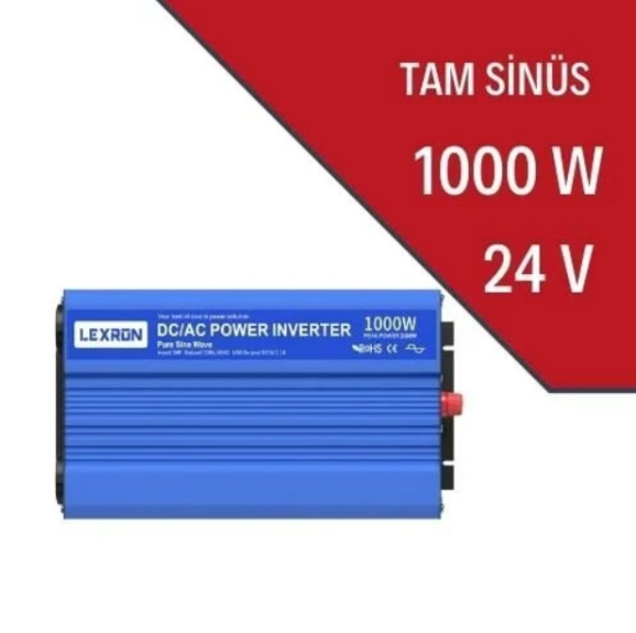 LEXRON 1000W-24V TAM SİNÜS İNVERTER