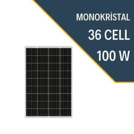 LEXRON 100W MONOKRİSTAL GÜNEŞ PANELİ