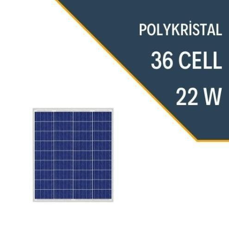 LEXRON 22W POLYKRİSTAL GÜNEŞ PANELİ